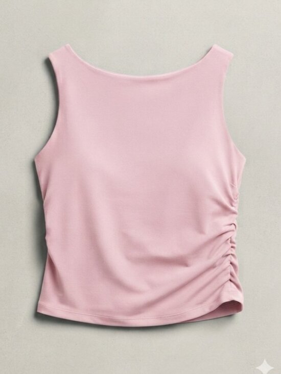 Tops - Crop Tank Top in Soft Pink